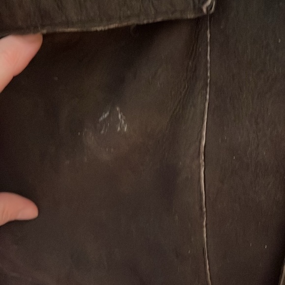 Vintage Cole Haan Country Brown Leather and Fur Coat Men’s Size Large - Picture 11 of 16